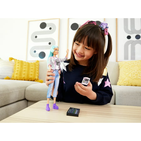 Barbie Career Of The Year Music Producer Doll (12-In/30.40-Cm), Colorful Blue Hair, Trendy Clothes & Accessories, 3 & Up