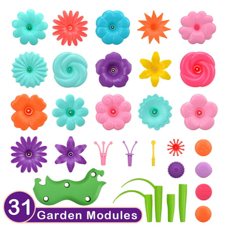 Dream Fun Gifts for 3 4 5 6 Year Old Girls Boy Kids Toys 4 5 6 7 Year Old Girl Toddler Gift Ideas Arts and Crafts for Kids DIY Flower Garden Building Toys for 3-6 Year Old Girls Toddler Birthday, S