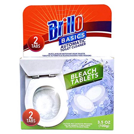 Brillo Basics Automatic Toilet Cleaner Bleach Tablets (6 Pack of 2, 12 Tablets Total)