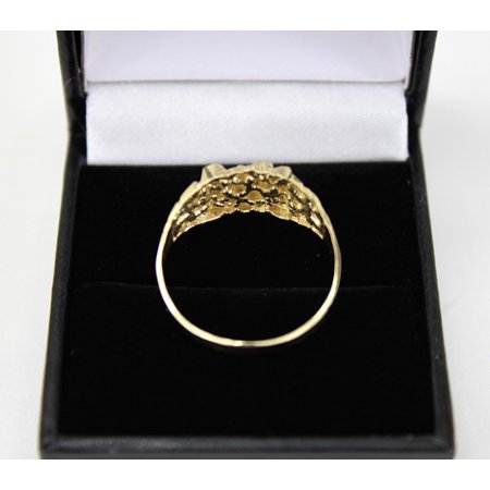 10K Solid Yellow Gold Small Medium Large Nugget Ring Sizes 6-13