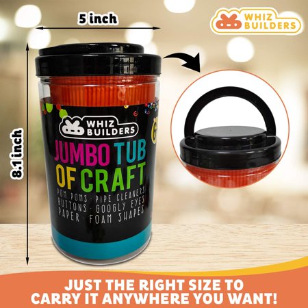 WhizBuilders Jumbo Tub of Craft DIY Arts and Crafts Kit