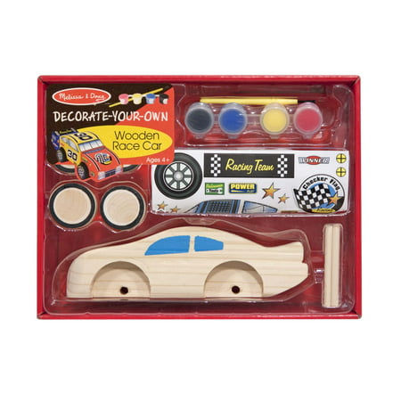 Melissa & Doug Decorate-Your-Own Wooden Race Car Craft Kit