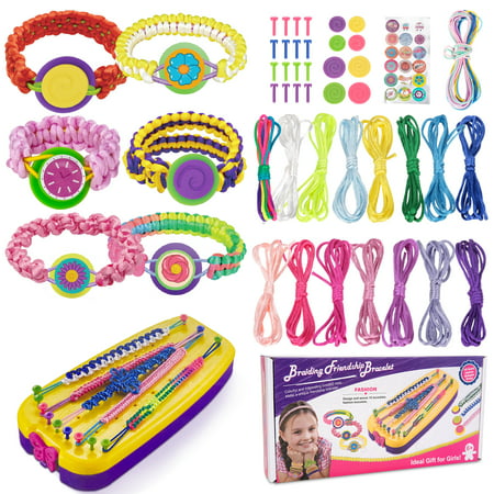 Friendship Bracelet Making Kit for Girls, Gift for Girls 6 7 8 9 10 Years Old Craft Kit Toy for Girls 8-12 Years Old Jewelry Making Kit Loom Bracelet String Kit Birthday Present for Kids Girls Age 6+#1169,