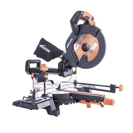 Evolution Power Tools 10-Inch Multi-material Compound Sliding Miter Saw, R255SMS+