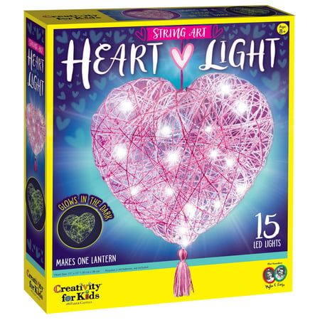 Creativity for Kids String Art Heart Light Kit- Child Craft Kit for Boys and Girls