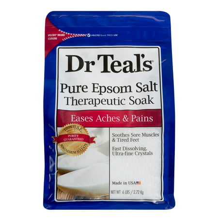 Dr Teal's Pure Epsom Salt Therapeutic Soak, 6 lbs. (2 Pack), 2 Pack