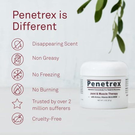 Penetrex Joint & Muscle Therapy, LARGE 4 Oz. Cream (3-Pack) - Intensive Concentrate for Soothing Relief & Recovery with Arnica, Vitamin B6 & MSM (DMSO2) for Your Back, Neck, Knee, Hand, Shoulder, Foot