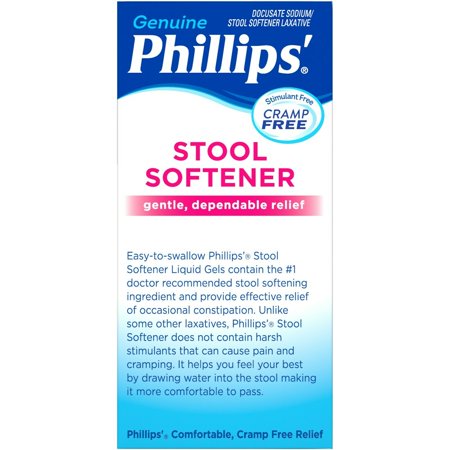 Phillips' Stool Softener Liquid Gels, 30 Liquid Gels (Pack of 3)
