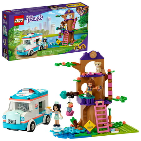 LEGO Friends Vet Clinic Ambulance 41445 Building Toy for Kids Who Love Animals (304 Pieces)