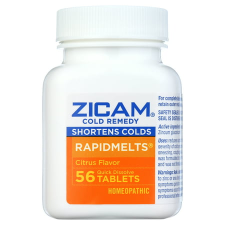 Zicam Cold Remedy Shortens Colds Rapidmelts Citrus Flavor 56 Dissolve Tablets