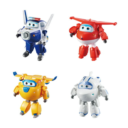 Super Wings Auldey Toys Transforming Characters Collector Plane Vehicle Playset (4 Pieces), Standard