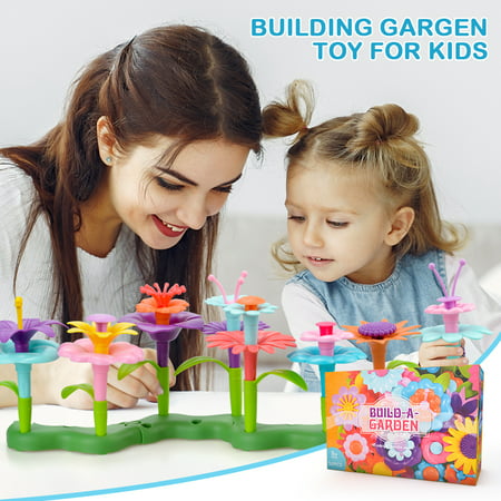 Dream Fun Gifts for 3 4 5 6 Year Old Girls Boy Kids Toys 4 5 6 7 Year Old Girl Toddler Gift Ideas Arts and Crafts for Kids DIY Flower Garden Building Toys for 3-6 Year Old Girls Toddler Birthday, S