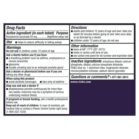 Zzzquil Ultra Nighttme Sleep Aid Tablets, 12 Count Doxlyamine Succinate Tablets