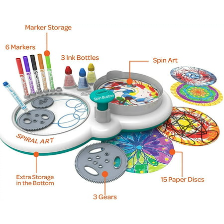 Crayola Spin & Spiral Art Station, School Supplies, Art Set, Holiday Craft, Holiday Toys for Child, Girls and Boys