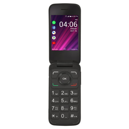 Total Wireless Alcatel MYFLIP 2, 4GB, Black- Prepaid Smartphone