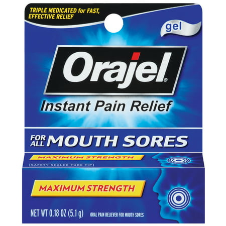 Orajel Maximum Strength Instant Pain Relief, 0.18 Oz.