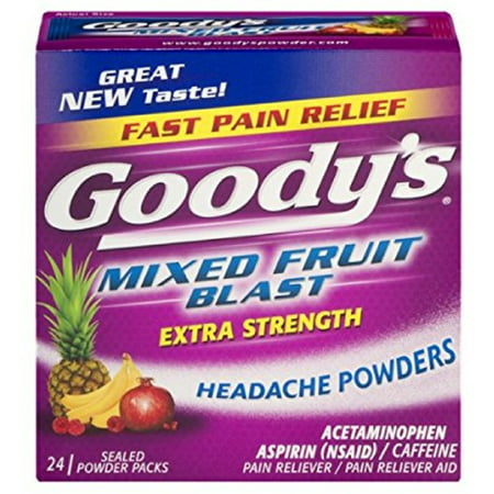Goody's Extra Strength Headache Powders, Mixed Fruit Blast 24 ea (Pack of 2)