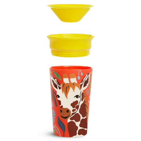 Munchkin Miracle 360 Wild Love Spoutless Sippy Cup, 9 Ounce, GiraffeGiraffe,