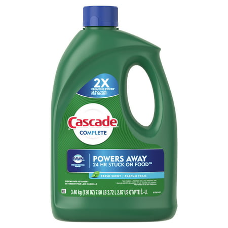 Cascade Complete Gel Dishwasher Detergent, Fresh Scent, 120 oz