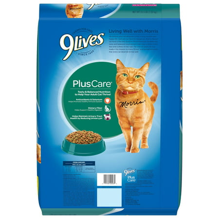 9Lives Plus Care Dry Cat Food With Tuna & Egg Flavors, 15.5 lb Bag, 15.5 lbs