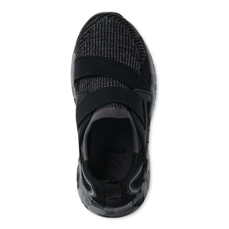 Athletic Works Toddler Boys Knit Cage Athletic Sneakers, Sizes 7-12Black,