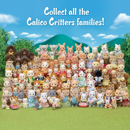 Calico Critters Caramel Dog Family, Set of 4 collectible Doll Figures