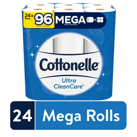 Cottonelle Ultra CleanCare Strong Toilet Paper, 24 Mega Rolls