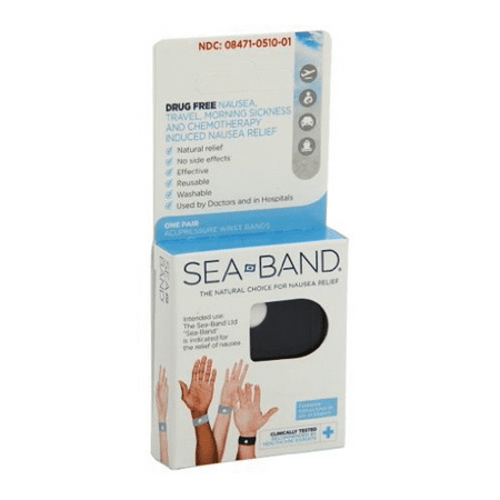 Sea-Band Adult Reusable & Washable Wristband Natural Nausea Relief, 1ct