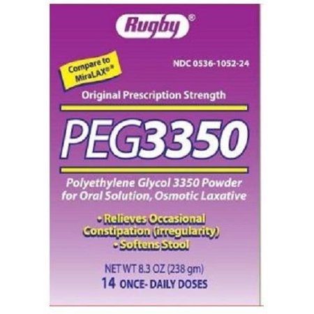 Rugby PEG 3350 Polyethylene Glycol Powder, 8.3 Oz., 14 Doses