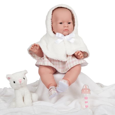 Jc Toys Lily - All-Vinyl-Anatomically Correct Real Girl 18 inch Baby Doll In White Coat Set And Deluxe Accessories, Designed By Berenguer.