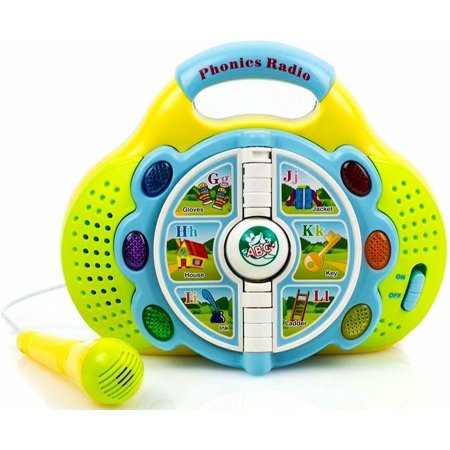 Toysery Child Phonics Radio Toy for Kids - Educational Learning Toy with Mic, Music & Colorful Lights for Boys and Girls