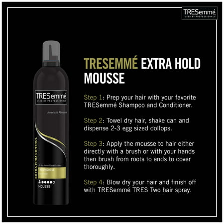 TRESemm? Tres Two Extra Hold Moisturizing Squeeze Hair Styling Mousse, 10.5 oz