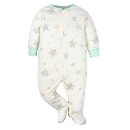 Gerber Baby Boy or Girl Gender Neutral Sleep 'N Play Footed Pajamas, 4-Pack, ALWAYS DREAM, Preemie