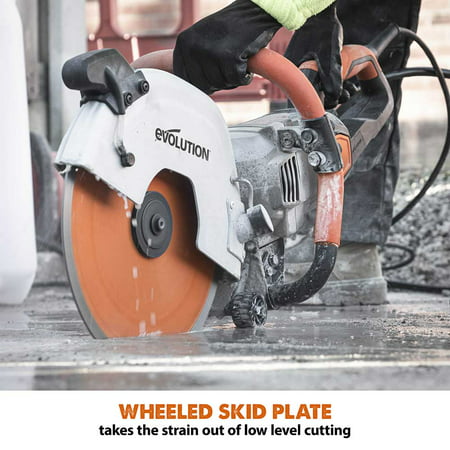 Evolution R300DCT+ 12 in. Electric Concrete Cut-Off Saw, Disc Cutter with Dust Suppression with 12 in. Diamond Blade (PD300SEG-CS2) Included