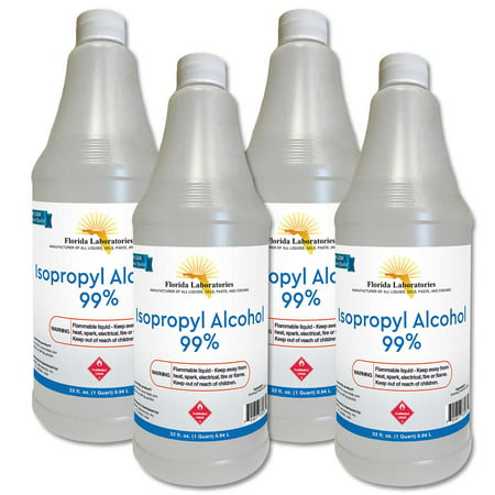 Isopropyl Alcohol, 99%, Pure, 4 Quarts, 1 Gallon, Anhydrous