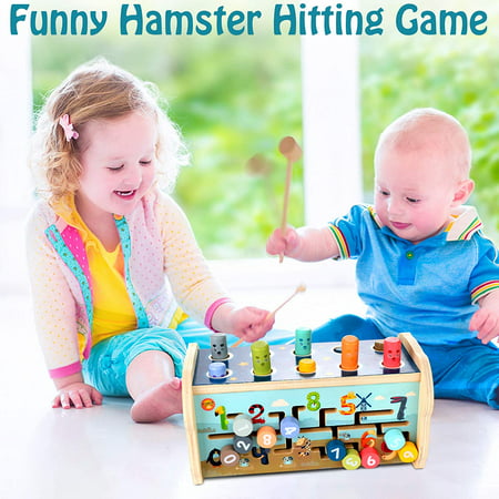 Baby Toys for 12-24 Months, Wooden Hammering Pounding Toys, Montessori Early Development Toys, Toys for 1 2 3 Year Old