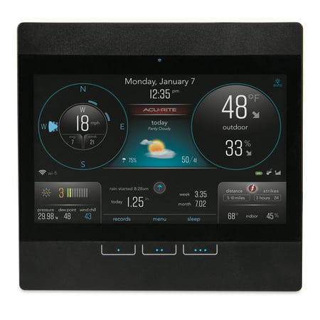 AcuRite Atlas? Weather Station with Direct-to-Wi-Fi Display for Indoor/Outdoor Temperature and Humidity, Wind Speed/Direction, Rainfall, UV Index, and Light Intensity with Built-in Barometer (01002M)