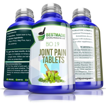 Joint Pain and Rheumatoid Arthritis Pain Relief Tablets, Bio19, 300 Pellets - Bestmade Natural Products