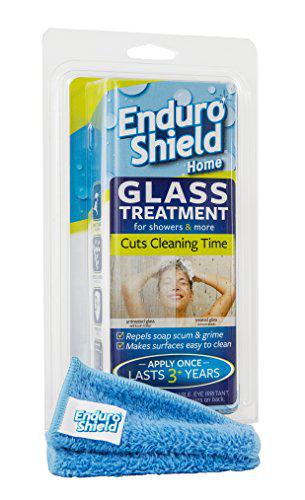 enduroshield home treatment 2 oz kit; for showers & more -one application protects, makes glass easier to clean for 3 years.