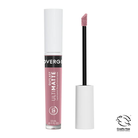 COVERGIRL Outlast UltiMatte One Step Liquid Lip Color, Rose, 0.12 oz, Lipstick, Lip Gloss, Matte Lipstick, Transfer Resistant, Moisturizing, VeganRose Pearl,