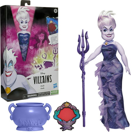 Disney Villains Ursula Fashion Doll, Accessories and Removable Clothes, Standard