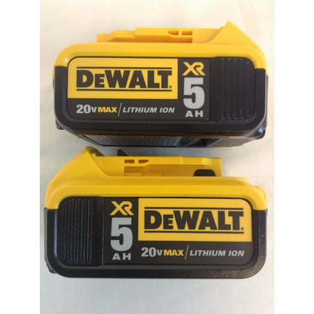 DeWalt DCB205 20V MAX Lithium-Ion 5 Ah Battery Pack with Gauge (2 Pack)