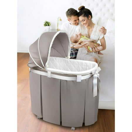 Badger Basket Wishes Oval Bassinet, GrayGray,