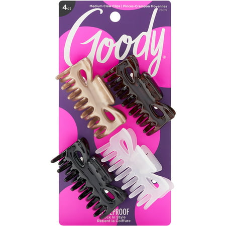 Goody Medium Claw Clips, 4 count