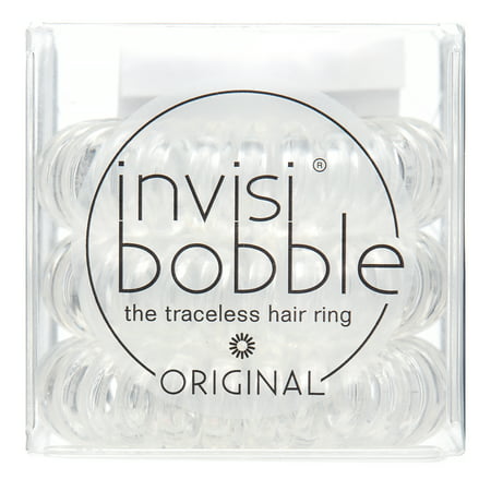 Invisibobble The Traceless Hair Ring Original, Crystal Clear, 3pkClear,