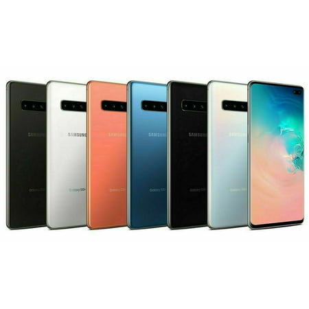 Open Box Samsung Galaxy S10+ Plus 128GB 512GB 1TB (SM-G975U1, Unlocked Cell Phones) All Colors, Black