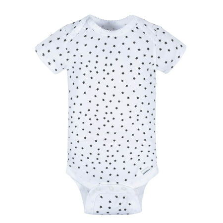 Gerber Baby Girls' Short Sleeve Onesies? Bodysuits, 8-Pack, Clouds, 6-9 Months