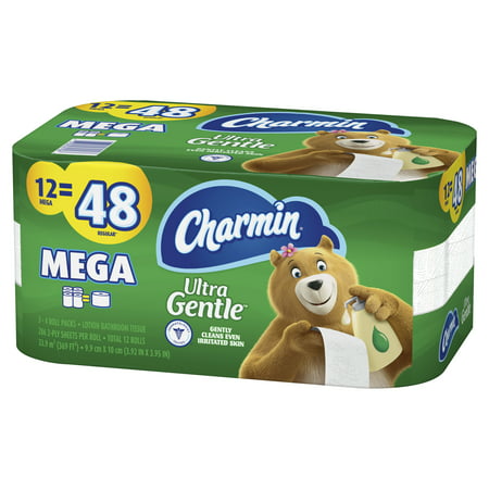 Charmin Ultra Gentle Toilet Paper, 12 Mega Rolls