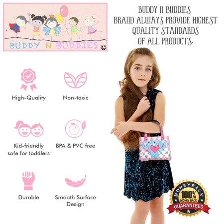 Buddy N Buddies Make Your Own DIY Fashion Bag for Girls Age 6 up Years Old Best Gift. DIY Bag Fun Arts & Craft Activity Kit for Kids (Tote)