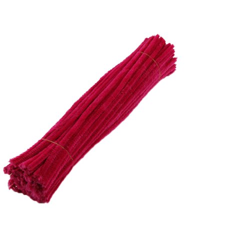 Aowvw 100PC Chenille Stem Solid Color Pipe Cleaners Set for DIY Arts Crafts DecorationRed,